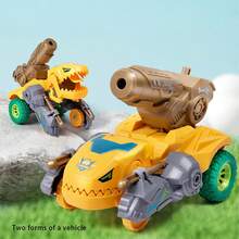 Đồ chơi xe khủng long biến hình không cần pin, phóng bằng quán tính, có thể biến hình thành khủng long ba sừng (Tceratops), bao gồm cả chế độ xe và khủng long, đồ chơi tương tác phù hợp cho bé trai. - Nhiều màu - Xem 20