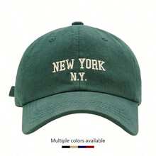 Street 1pc Women Simple Breathable Fabric Baseball Cap With Letter Embroidery, Versatile Driver Cap Suitable For Outdoor Activities And Daily Wear,St. Patrick's Day - màu xanh lá - Xem 2