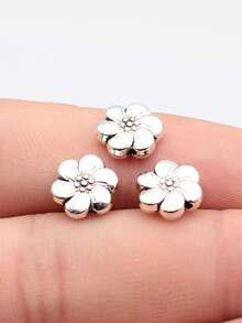 12pcs/Pack 10x10mm Flower Beads, Jewelry Accessories, DIY Jewelry Making, DIY Earrings, Necklaces, Bracelets, Keychains, Valentine's Day Gift - Flower Beads - View 1