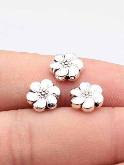 12 piezas/paquete Cuentas de flor de 10x10mm, accesorios de joyería, manualidades de joyería DIY, pendientes DIY, collares, pulseras, llaveros, regalo del Día de San Valentín