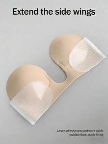 1pc Women's Sexy U-Shaped Backless Self-Adhesive Nipple Cover Bra Lift Enhancer, Full Coverage, Reusable, Suitable For Wedding Photography - Multicolor - View 5