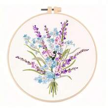 1 Set Beginner Embroidery Tool Kit, Floral Pattern, Elegant Style Cross Stitch Embroidery Set, Includes 3 Styles, Suitable For DIY Embroidery Lovers, Contains Printed Fabric, Embroidery Threads, Embroidery Needles, English Instruction, 20cm/7.9" Faux Bamboo Embroidery Hoop, Adult Embroidery Kit, Handmade Embroidery Set, DIY Craft Kit, Birthday/Valentine's Day/Mother's Day Gift (Seasonal Bamboo Needle Art), Surprise Gift For Family, Friends, Colleagues, Neighbors, Grandparents - Multicolor - View 6
