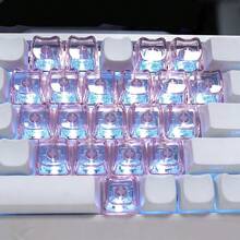 130 piezas Lindos temas de gato y perro Teclas de sublimación PBT, Adecuado para teclados mecánicos 61/68/75/87/98/100%. Solo teclas. - Ver 9