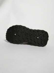 运动型厚底气垫系带软底跑步鞋，休闲运动鞋，网面厚底运动鞋 - 黑色 - 查看 7