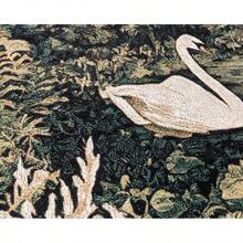 Swan Lake Woven Tapestry Romantic Verdure Cotton Wall Hanging French Country Vintage Garden Scene European Landscape Textile Art Blanket - A - 查看 7