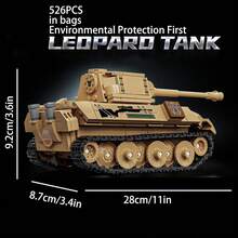 [Tank Building Blocks] 2026 New Military Tank Assembly Building Blocks, Main Battle Tank Cannon, Suitable For Adults Creative Holiday Gifts, Toy Birthday Gifts, Halloween Gifts, Christmas Gifts, Holiday Gifts, Bagged - Multicolor - View 10