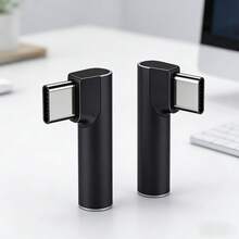 1pc 3.5mm Jack To USB Type C Audio Adapter, Compatible With IPhone, Pro, AUX Headphone Adapter Cable - Black - View 1