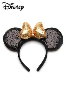 Disney 1个迪士尼米奇米妮亮片蝴蝶结发箍，卡通米妮3D亮片蝴蝶结加厚发箍，圣诞节/万圣节/生日礼物 - 彩色 - 查看 13