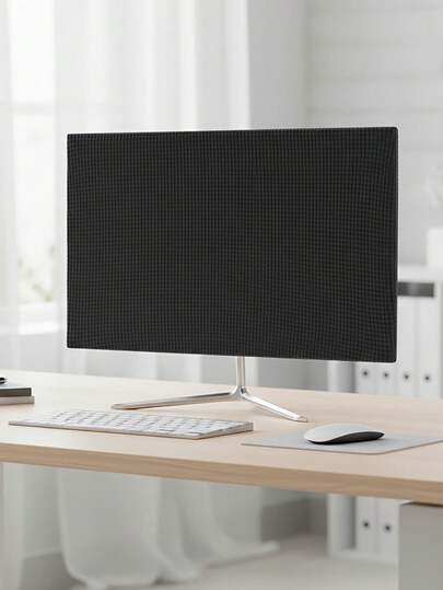 1 Funda antipolvo para monitores de computadora de escritorio, un protector de pantalla de unicolor fácil de instalar diseñado para proteger las pantallas de escritorio del polvo, adecuado para pantallas que van desde 24 a 76,2 centímetros, Funda antipolvo para monitor de computadora de escritorio, Funda para teclado, Protector de pantalla minimalista