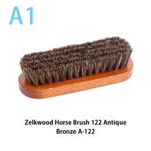Cepillo de pulido y limpieza de detalles del, cepillo de madera de pelo de caballo, cuidado y limpieza de zapatos de cuero - estilo 1 - Ver 2