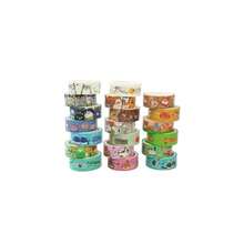 Rolls Cute Animals Washi Tape Set, Gold Silver Foil Cartoon Pets Decorative Tape For Bullet Journal, Planner, DIY Arts Crafts, ScrapbooFKing, Holiday Decoration - 多色 - 查看 1
