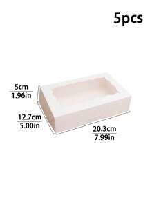 5pcs/10pcs/15pcs Wavy Window Cake Boxes, Donut Boxes, Large Cookie Boxes, Pastry Candy Boxes For Cakes, Pastries, Chocolates, Cookies, Party, Birthday, Easter, Holiday Gifts, Tart Packaging - View 16