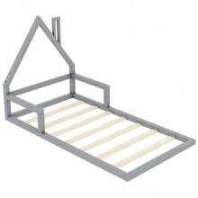 Kids Bed Frames, Headboards & Footboards - Grey + Pine + 90cm*200cm - View 9