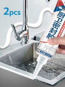 High-Quality Sealant, Adhesive, Silicone Sealant, Waterproof & Mildew-Resistant Sealant, Kitchen & Bathroom Sealant - Strong Bonding, Heat & Cold Resistant, Suitable For Toilet, Sink, Kitchen, Sink, Shower Enclosure - A - View 10