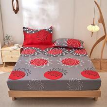 3件套3D立体印花卧室床单套装（1张床单+2个枕套），亲肤面料床单枕套套装，不含填充物，家用床上用品套装，可机洗 - 抒情 - 查看 15