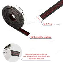 Dải trang trí nội thất ô tô 2/8M tự dính, dải da trang trí cho bảng điều khiển ô tô, dải dệt trang trí tự làm, miếng dán độ chế nội thất ô tô, chống trầy xước và mài mòn, trang trí phong cách ô tô. - 1 cái - Xem 2