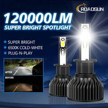 2pcs LED Car Headlights 9005 9006 H11 H7 H4 H1 High/Low Beam Combo, 120,000 Lumens, 800% Brightness Increase, 6500K White Light, CANBUS, Quiet Fan, High Brightness COB CSP Chip, Plug And Play - A - View 13