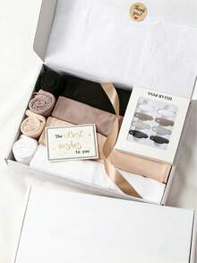 9件套女士新款大号头巾+针织帽+别针套装，纯色休闲柔软围巾，精美礼盒包装 - 彩色 - 查看 13