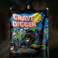 1PC 3D Monster Jam Monster Truck Cartoon Blanket, Edgy Gift For Motorsports Fans, Themed Man Cave Decor, Retro Sci-Fi Party Accent & Race Day Souvenir,Soft Throw Blanket For Home Bedroom Bed Sofa Picnic Travel Office Cover Blanket, Multiple Sizes 50x60 To 60x80 Inches - Nhiều màu 28 - Xem 5