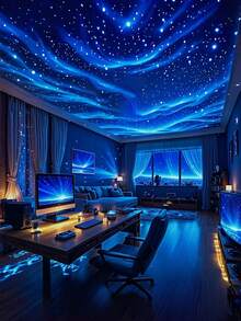 Đèn chiếu bầu trời sao LED, cấp nguồn qua USB, có điều khiển từ xa, thích hợp để chiếu bầu trời sao trong phòng ngủ, chiếu sáng ban đêm, lý tưởng cho ngày Valentine, tiệc sinh nhật và trang trí phòng ngủ. - Nhiều màu - Xem 4