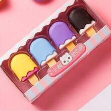 创意卡通礼盒橡皮擦，学生奖品和礼物，逼真的甜点和汉堡造型橡皮擦 - 彩色 - 查看 9