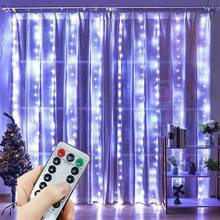 1pc 8-Mode Curtain Lights, USB Powered LED String Lights For Wedding, Holiday, Birthday Party, Bedroom, Window, Living Room, Indoor Decor (Remote Control Batteries Not Included) - USB Plug Powered - View 12