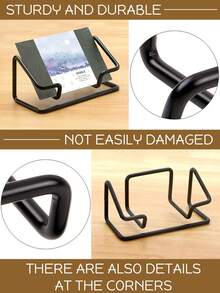 1个名片夹，创意金属简约现代展示收纳架，办公桌便签盒卡片夹 - 多色 - 查看 5