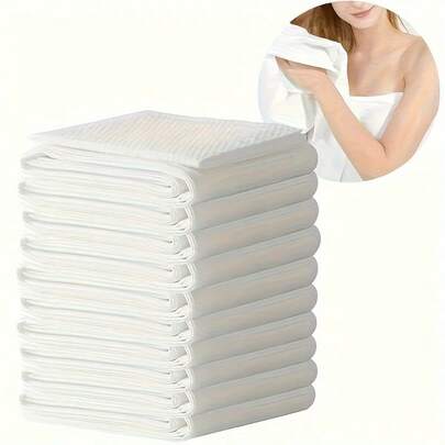 5/16pcs Extra Thickened Disposable Bath Towels, Individually Wrapped, Ultra Soft And Skin-Friendly, Super Absorbent, Portable Travel Bath Towels For Business Trip, Home, Gym, Office, Vacation And Camping
