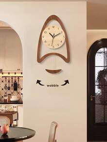 16-Inch Swinging Wall Clock, Luxury Minimalist Decor, Silent Battery Operated, Suitable For Home, School, Office - 1PC - View 1