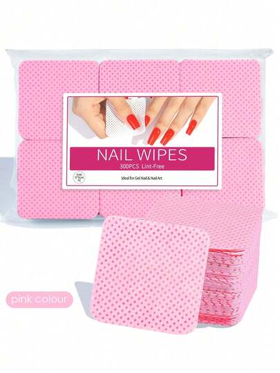 1000pcs/300pcs/100pcs/50pcs Lint-Free Nail Wipes, Nail Polish Remover Pads For Eyelash Extension, Soft Non-Woven Acetone Nail Polish Remover Pads Nail Wipes For Nail Preparation And Gel Nail Polish Removal