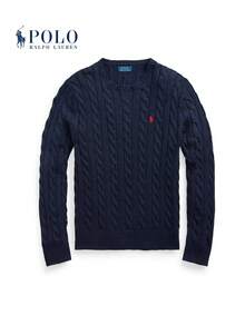 Polo Ralph Lauren Classic Fit Crewneck Sweatshirt | Soft Cotton Long-Sleeve Pullover, Unisex Casual Style Every Day Item Wardrobe Essential - Màu xanh hải quân - Xem 1