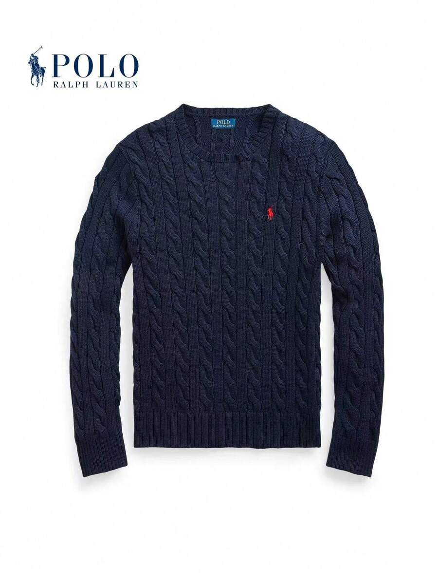Polo Ralph Lauren Classic Fit Crewneck Sweatshirt | Soft Cotton Long-Sleeve Pullover, Unisex Casual Style Every Day Item Wardrobe Essential - Màu xanh hải quân - Xem 1