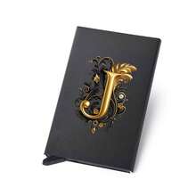 Diseño de letra A de metal, Soporte de tarjeta metálico emergente unisex | Bloqueo RFID + Superficie mate ultra delgada, Regalo de negocios/regalo festivo ideal, Diseño magnético emergente para un fácil acceso a las tarjetas, Material de aleación de aluminio, Calidad premium - Multicolor - Ver 63