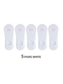 1/5/10双装男士隐形乐福鞋袜，黑/白/灰低帮防滑袜 - 彩色 - 查看 16