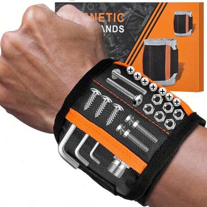 1pc Super Strong Magnetic Wristband Tool Holder - Durable 1680D Oxford Cloth, Can Store Screws/Nails/Drill Bits, Unisex DIY Tools, Suitable For Hobbyists/Woodworkers, Perfect Gift For Dad/Grandpa, Essential Accessory For Workshop/Studio