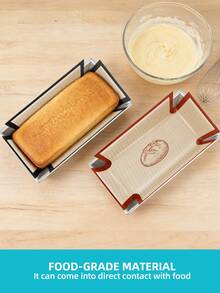 1/2/3pcs Silicone Bread Baking Pans, Fit For 9x5 Inch Loaf Pans - Baking Liners, Non-Stick Reusable, Easy Clean, Non-Slip Silicone Edges, Reusable Kitchen & Dining Baking Tool - - - View 3