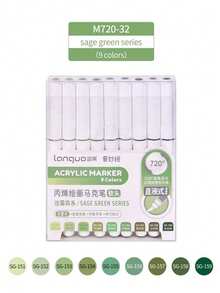 Languo 9/96/192/207/240/288色酒精性丙烯马克笔套装，速干不褪色，适用于绘画、插画、手工制作、涂色书及其他DIY项目，可在纸张、布料、木材、石头、塑料、玻璃、陶瓷、南瓜、金属等材质上使用。是复活节、感恩节、万圣节、圣诞节的理想礼物。 - 彩色 - 查看 28