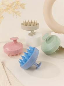 Silicone Shampoo Brush Head Scalp Massage Comb Hair Washing Brush Body Bath Shower Brush Salon Hair Styling Tool, Hair Brush, Comb, Hair Tools, Hair Products And Accessories For Barber Salon Beauty Travel Essentials, Back To School, Travel Holiday Essentials, Hair Accessories For Women, Brush, Hair Brushes, Hair Brush, Detangling Brush, Ball Brush, Mini Hair Brush, Hair Brush Set, Wooden Comb, Hair Brush, Mini Hair Brush, Detangling Brush, Hair Brushes, Curly Hair Brush, Hairdressing Equipment,Travel Essentials,Travel Essential,Hairstyle,Hairdressing,Hair Brush,Slick Back Brush,Styling Brush,Curly Hair Brush,Edge Brush,Hair Comb,Brush Hair,Hair Brush Set,Comb Hair,Comb For Curls,Detangling Brush,Hair Brush For Women,Hair,Travel,Hair Products,Hair Tools,Hair Stuff,Barber,Barber Accessories, - 彩色 - 查看 3