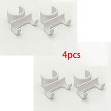 1/2/4pcs Razor Holder Suitable For 23-25mm Diameter Shower Rods, Suitable For Travel And Dorm Storage, Non-Slip Stable, Waterproof Easy To Clean, Bohemian Style Plastic Bathroom Storage Hook - Razor Holder - View 8
