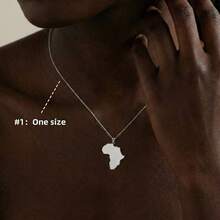 Collar africano de oro de 18K, estilo para mujer, colgante africano de oro, collar de viaje, collar diario, regalo de joyería exquisita - Plateado - Ver 4