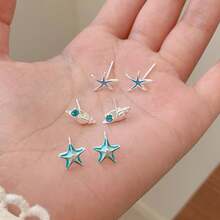 1 对可爱兔耳珍珠耳环，复活节假期主题珠宝耳环，兔耳设计，优雅珍珠耳环，完美的复活节礼物 - 彩色 - 查看 10