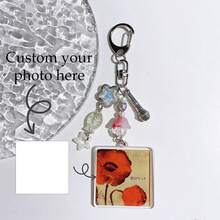 1pc Handmade Customized Wave Globe Bead Keychain | Summer Flowing Wave | Matching Decor | Customized Photo Keychain - Couple Music Edition - View 14