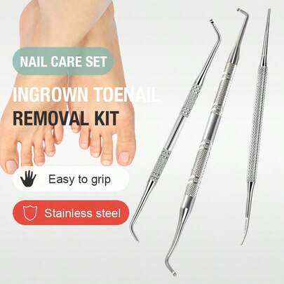 美甲修脚套装，双头卸甲器，嵌甲刮刀，修脚工具，趾甲及嵌甲处理工具，单包装指甲剃刀