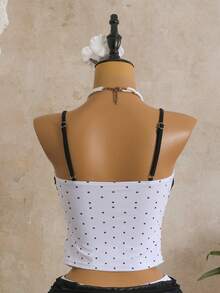 女士波点吊带泳衣，休闲健身泳装，优雅夏季/西部新娘婚礼宾客度假城市海滩波西米亚风 SS26 春夏海滩度假装 - 黑與白 - 查看 10