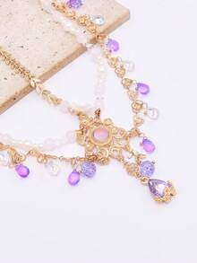 1pc Exotic Style Girl's Hair Accessory, Princess Headpiece, Pearl Headband, Princess Hair Chain - Multicolor - View 5