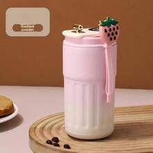 316 Stainless Steel Vacuum Insulated Mug/Coffee Cup With Leak-Proof Lid, Portable Handle And Carrying Strap, Suitable For Outdoor Camping, Durable Construction - 粉色 - 查看 1
