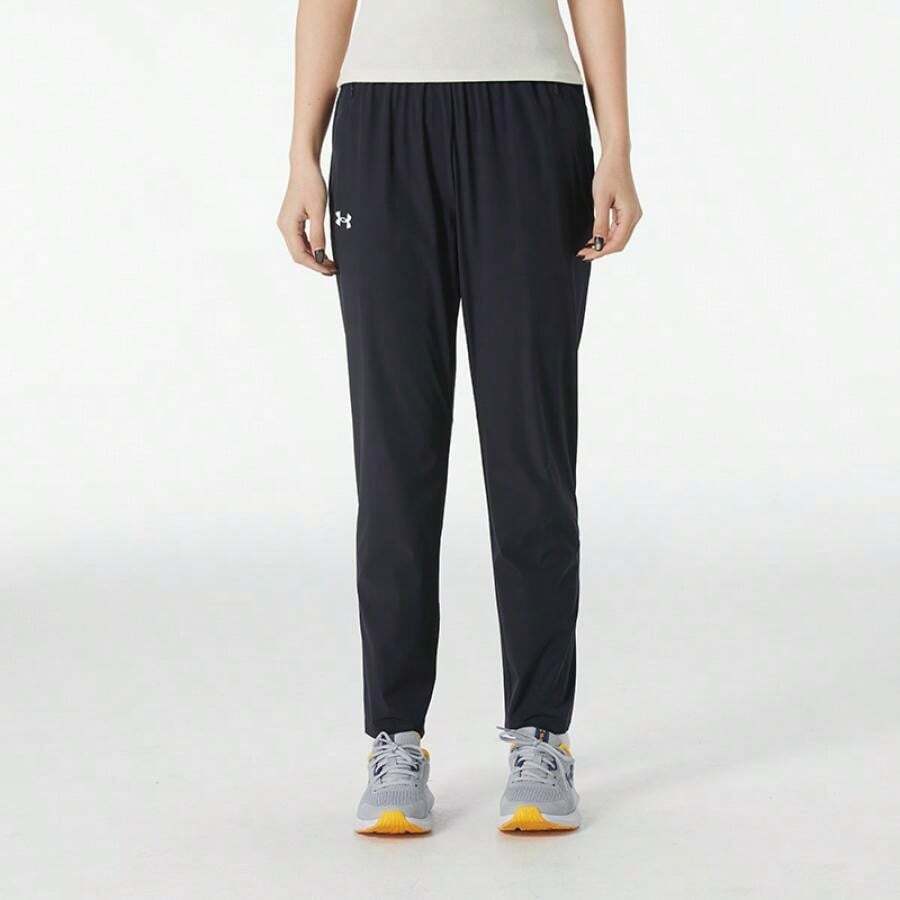 Under Armour Woven Straight Leg Single Layer Women Pants, Fitness & Sports - Black - View 1