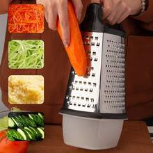 Dụng cụ thái dày đa năng, dùng để thái phô mai và rau củ, hộp bào bốn mặt bằng thép không gỉ, tay cầm chống trượt, được thiết kế để sử dụng trong nhà bếp. - Nhiều màu - Xem 2