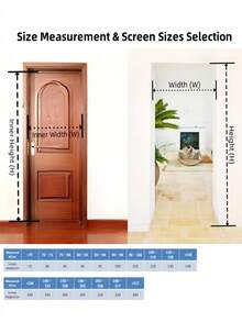 Cat Proof Door Curtain, No Drill Self-Install Zipper Mesh Screen, Nano Mesh Ventilation Anti-Mosquito, Bedroom/Living Room Pet Barrier Mesh Net - White D Type - View 4