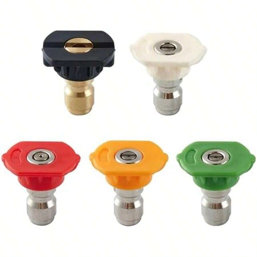Pressure Washer Nozzle Tips Multiple Degrees, 1/4 INCH (2.5 GPM), Pressure Washing Tips Set, Power Washer Nozzle Tips, Pressure Washer Tips - / - View 1